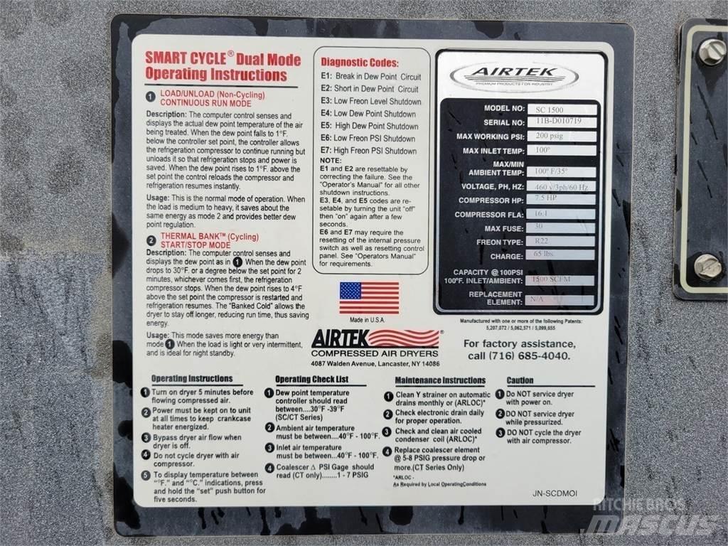  AIRTEK SC 1500 Ξηραντήρες πεπιεσμένου αέρα