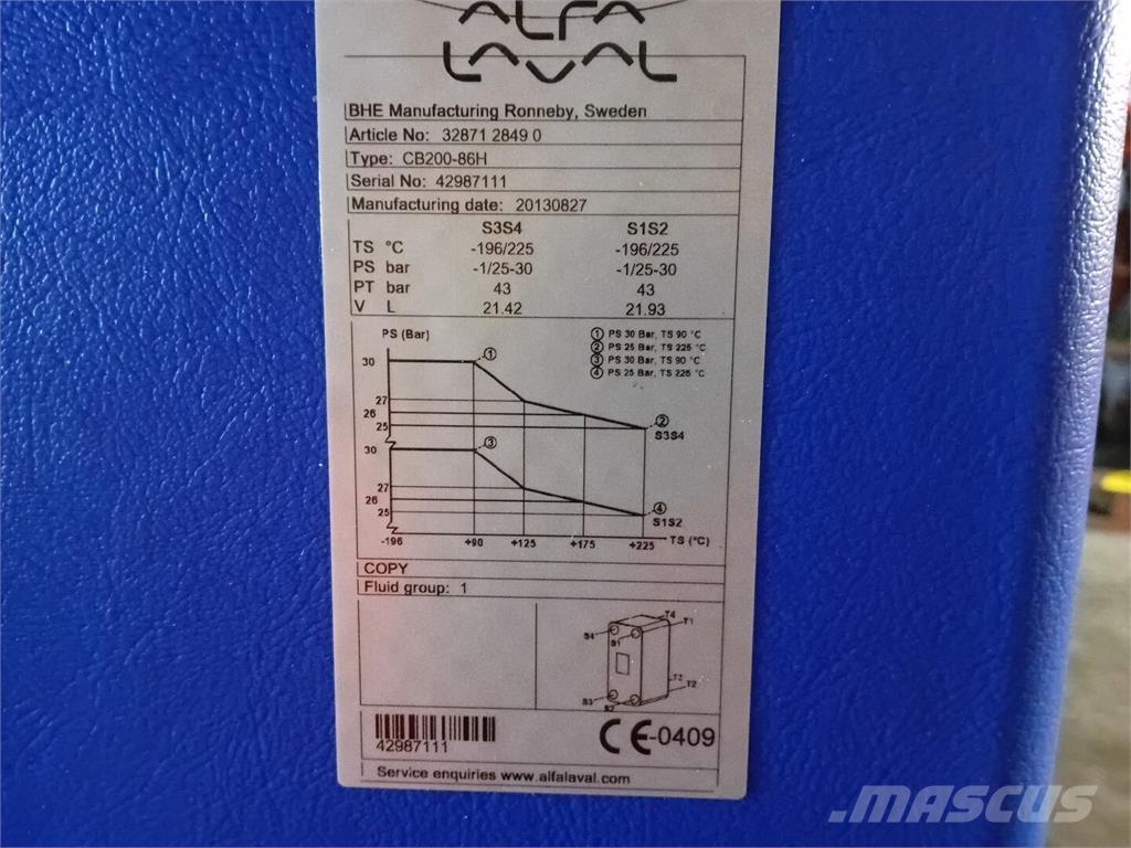 Alfa Laval CB200-86H Κατασκευές - Άλλα