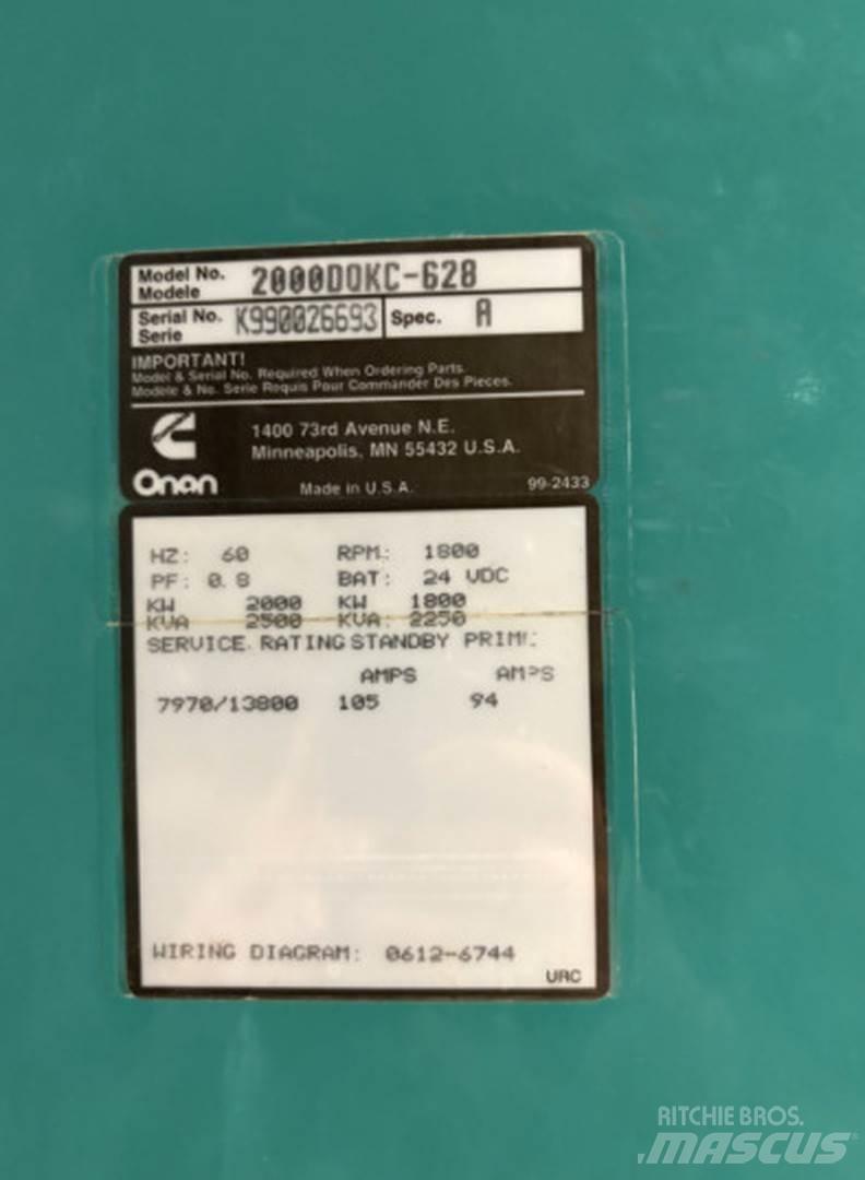 Cummins 2000DQKC-628 Γεννήτριες ντίζελ