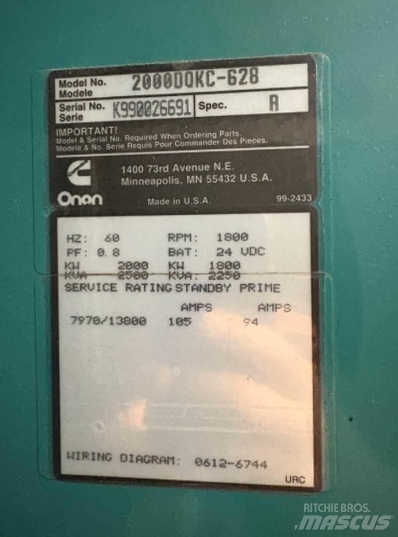 Cummins 2000DQKC-628 Γεννήτριες ντίζελ