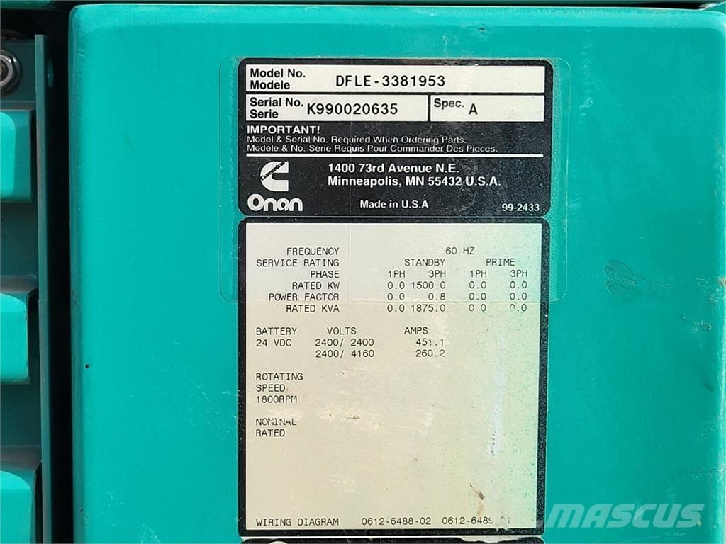 Cummins KTA50-G9 Γεννήτριες ντίζελ