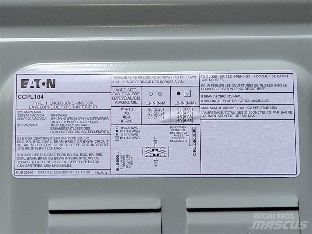 Eaton CCPL104 Κατασκευές - Άλλα