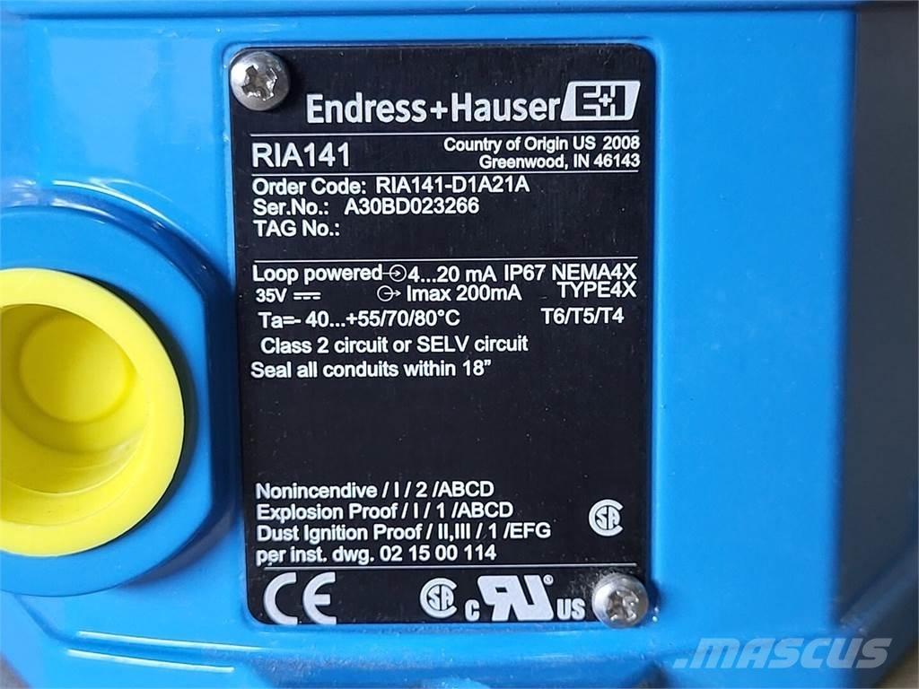  ENDRESS+HAUSER RIA141 Κατασκευές - Άλλα