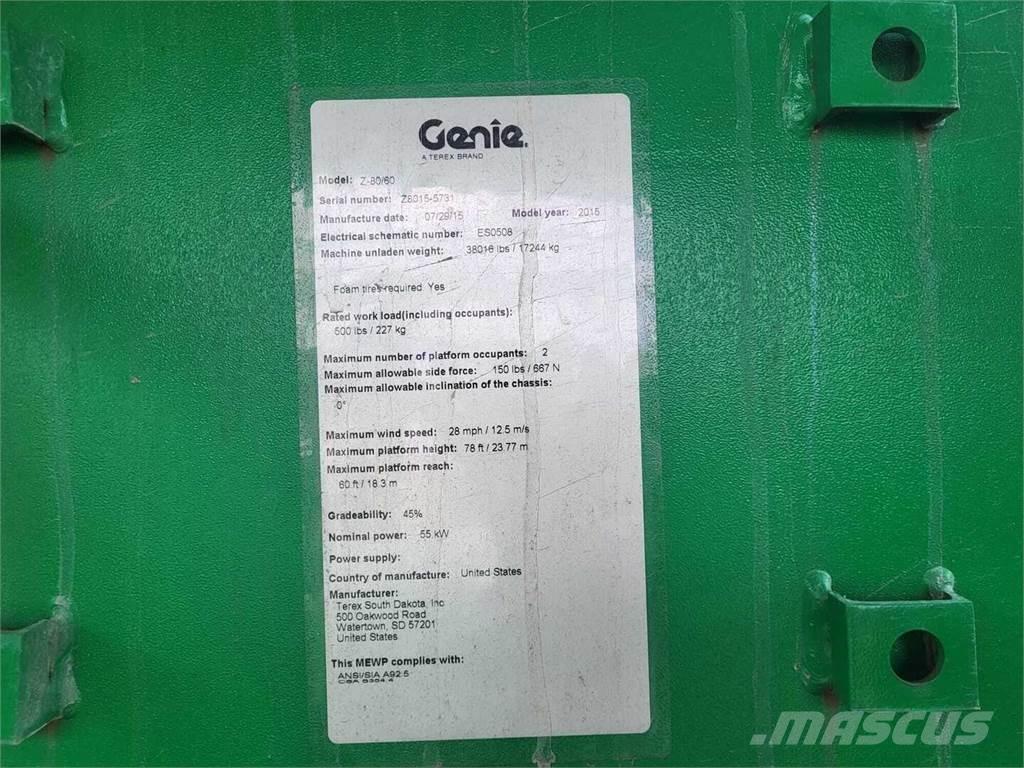 Genie Z-80/60 Ανυψωτήρες με αρθρωτό βραχίονα