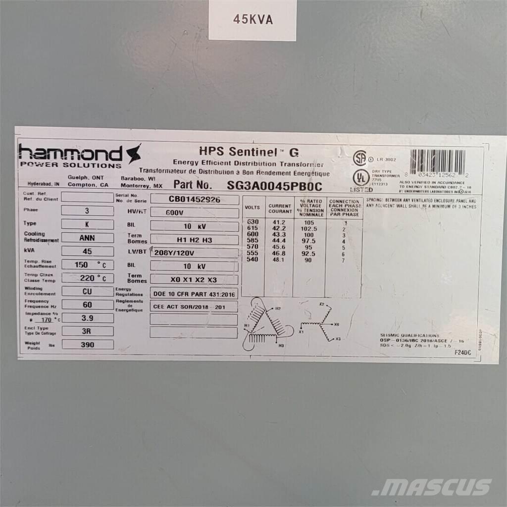 HAMMOND SG3A0045PB0C Κατασκευές - Άλλα