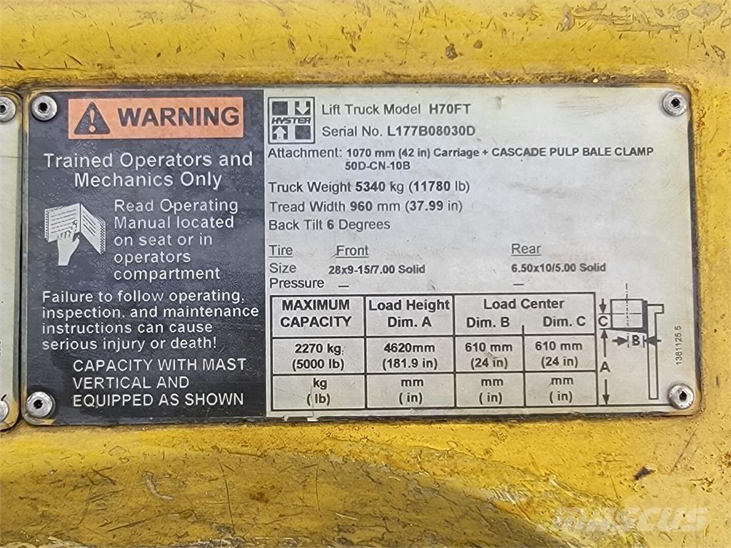 Hyster H70FT Κατασκευές - Άλλα