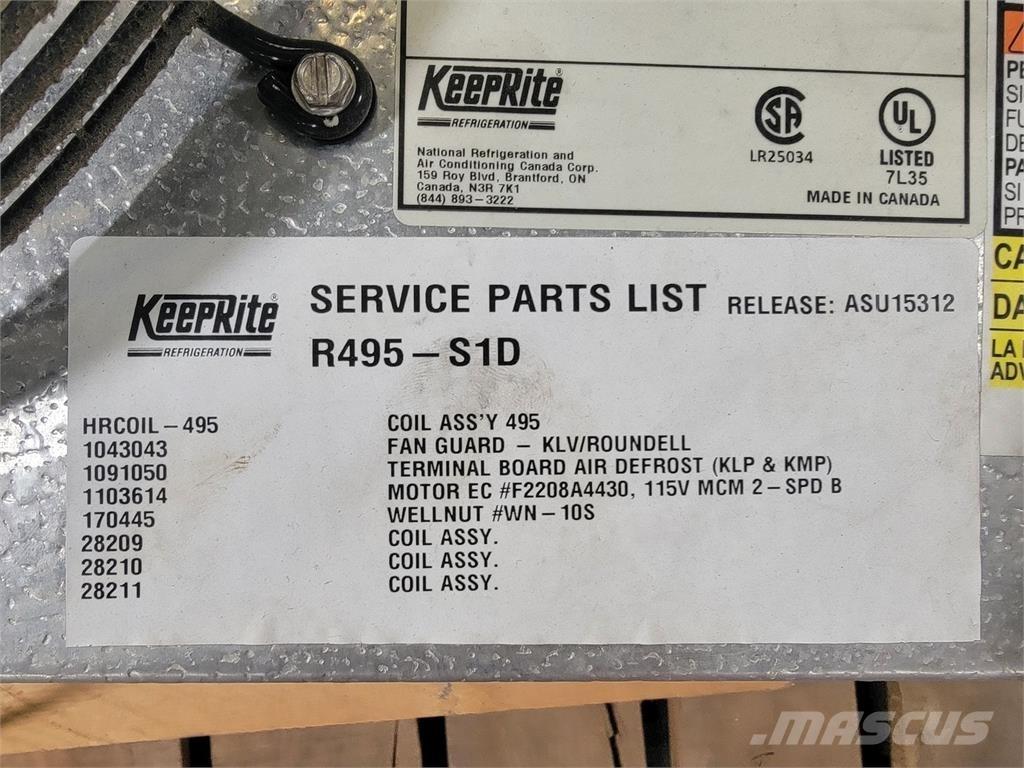  KEEPRITE R495-S1D Εξοπλισμός θέρμανσης και ξεπαγώματος