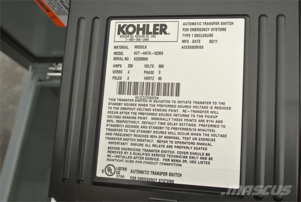 Kohler KCT-ANTA-2030S Κατασκευές - Άλλα
