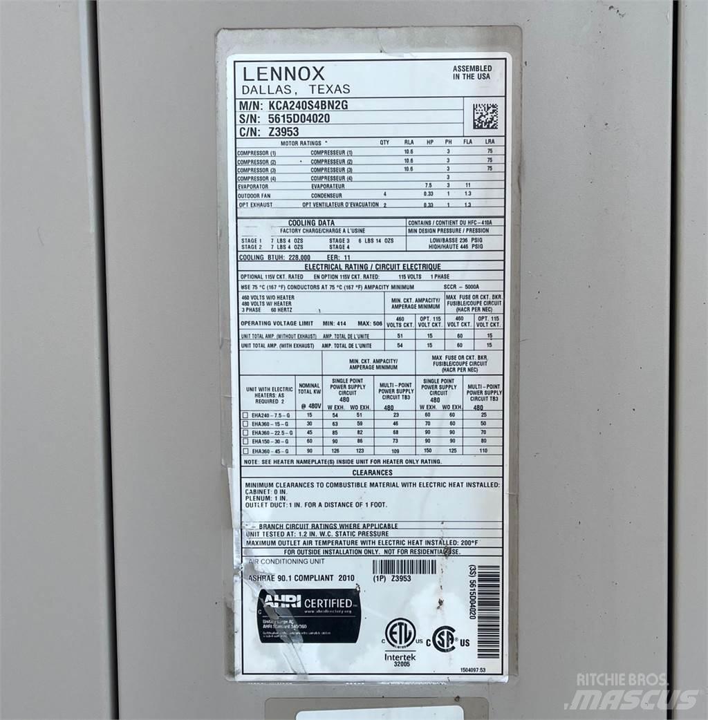  LENNOX KCA240S4BN2G Εξοπλισμός θέρμανσης και ξεπαγώματος