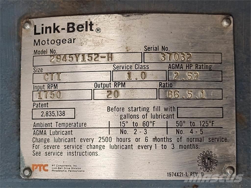 Link-Belt 2945Y152-H Κατασκευές - Άλλα