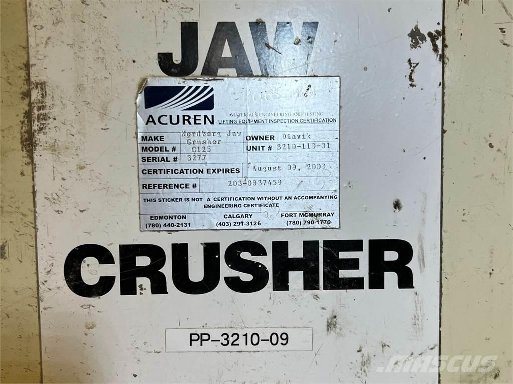 Metso Nordberg C125 Σπαστήρες