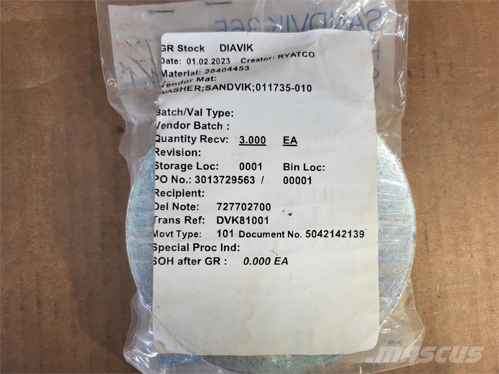 Sandvik 011735-010 Κατασκευές - Άλλα