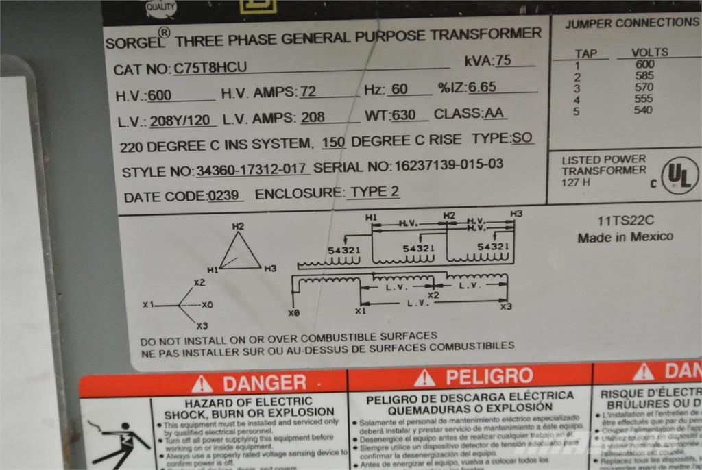  SQUARE D C75T8HCU Κατασκευές - Άλλα