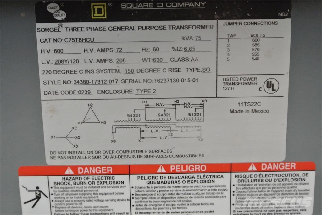 SQUARE D C75T8HCU Κατασκευές - Άλλα