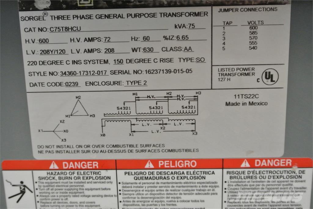  SQUARE D C75T8HCU Κατασκευές - Άλλα