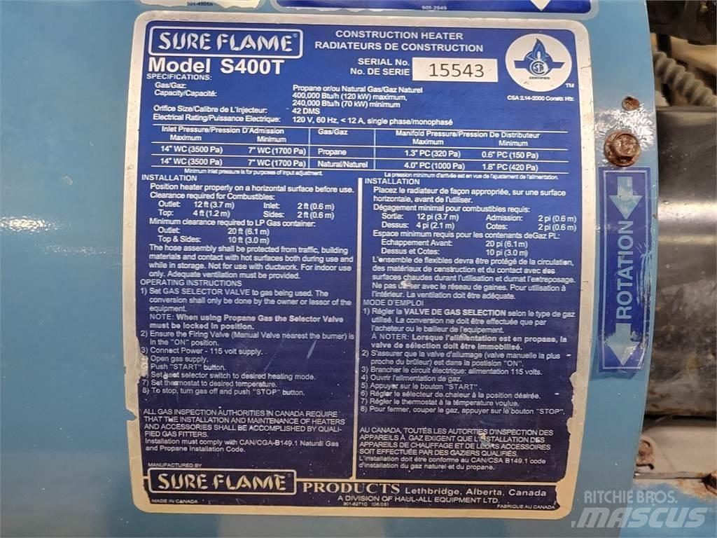  SURE FLAME S400T Εξοπλισμός θέρμανσης και ξεπαγώματος
