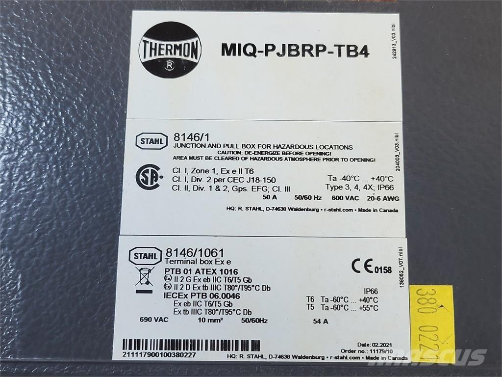  THERMON MIQ-PJBRP-TB4 Κατασκευές - Άλλα