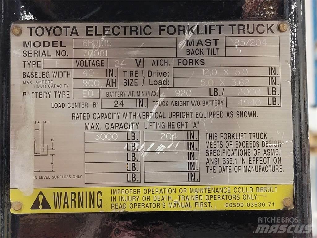 Toyota 6BPU15 Κατασκευές - Άλλα