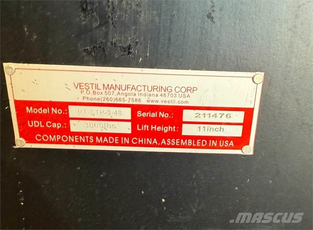  VESTIL RT-EPT-3-48 Χειροκίνητο ανυψωτικό αμαξίδιο