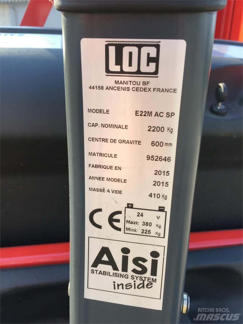 LOC E22 MAC Παλετοφόρα πεζού χειριστή με ιστό