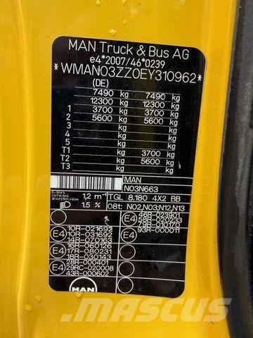 MAN TGL 8.180 BB Φορτηγά Kαρότσα με ανοιγόμενα πλαϊνά