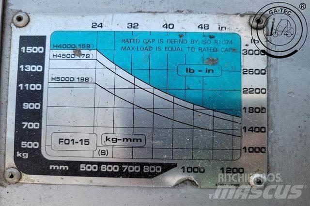 Nissan FO1 A15U Περονοφόρα ανυψωτικά κλαρκ με φυσικό αέριο LPG