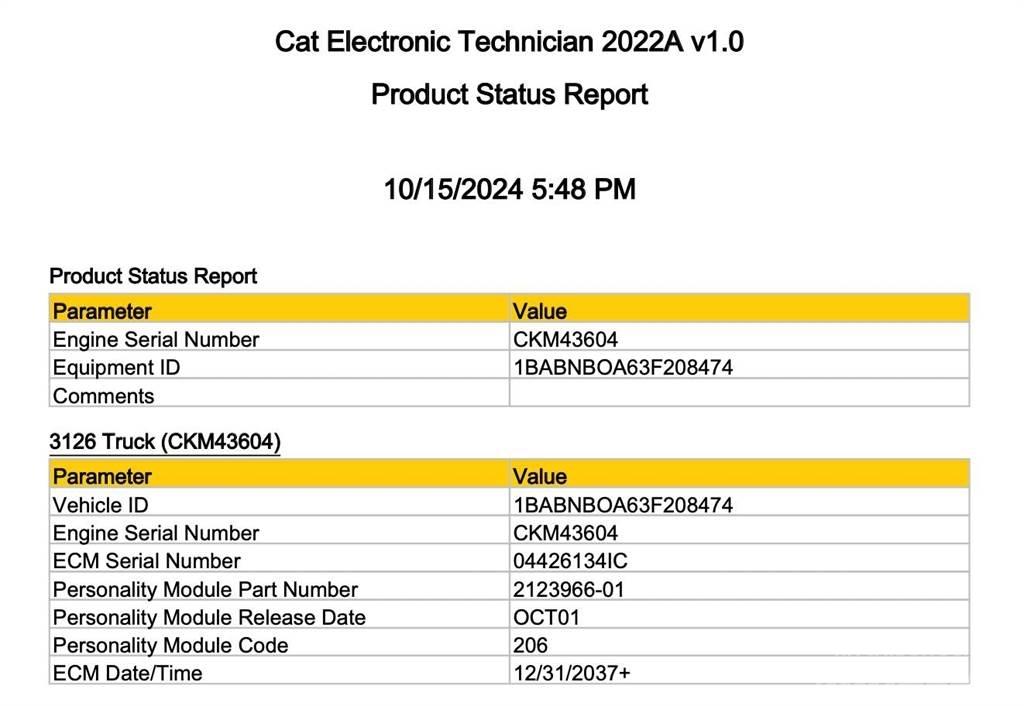 CAT 3126 Ηλεκτρονικά