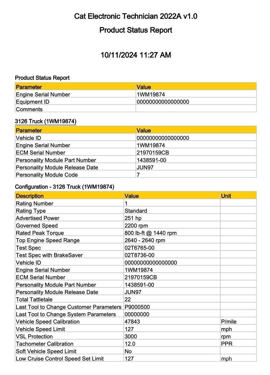 CAT 3126 Ηλεκτρονικά
