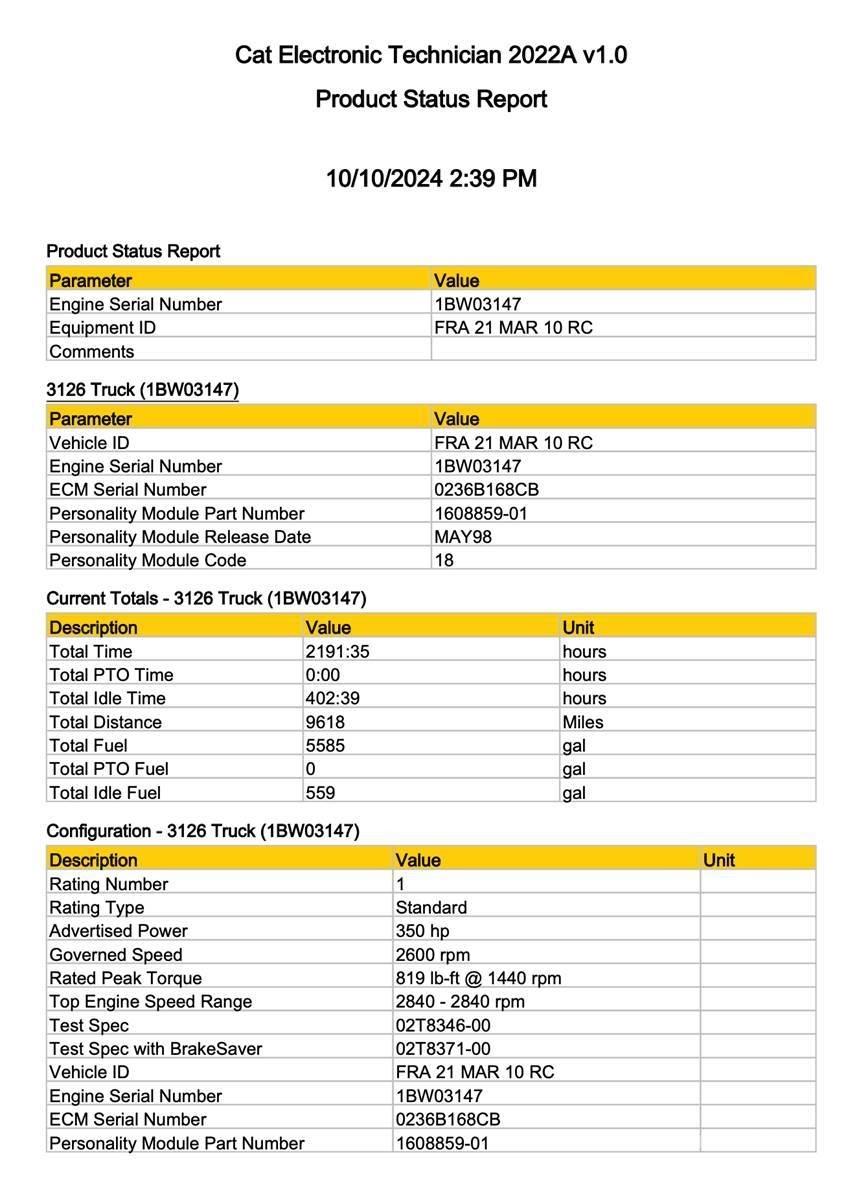CAT 3126 Ηλεκτρονικά