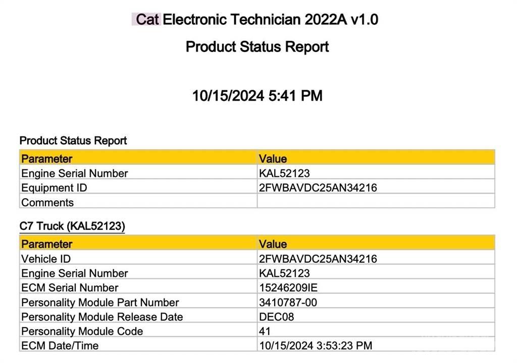 CAT C7 Ηλεκτρονικά