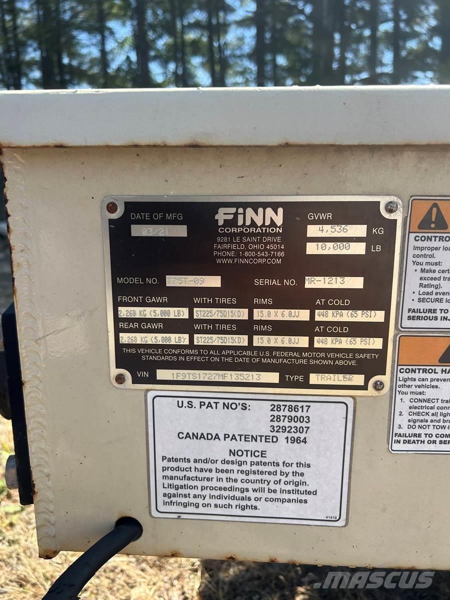Finn T75T Χοάνες εισαγωγής, φυσητήρες και ανυψωτές