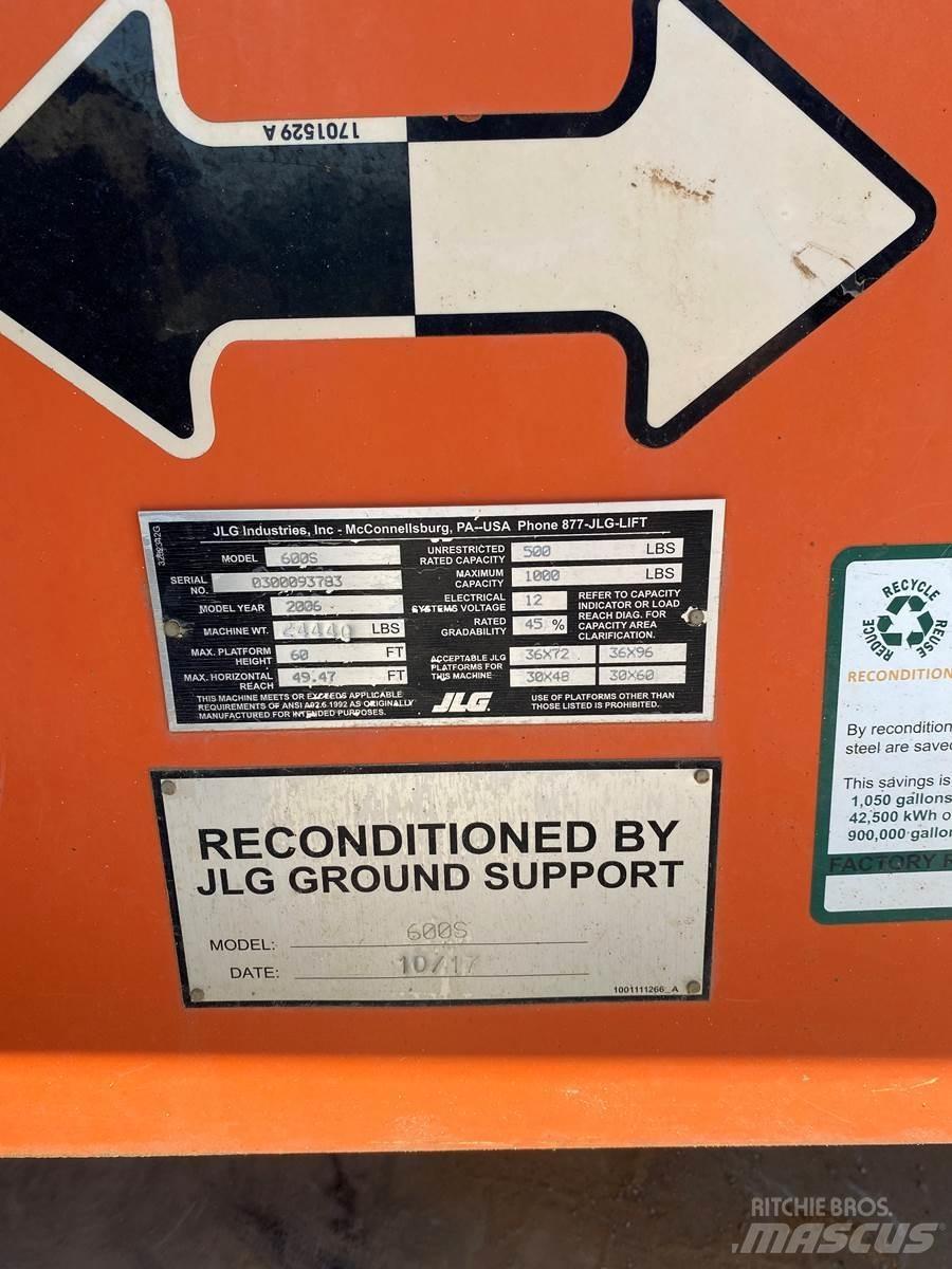 JLG 600S Ανυψωτήρες με τηλεσκοπικό βραχίονα