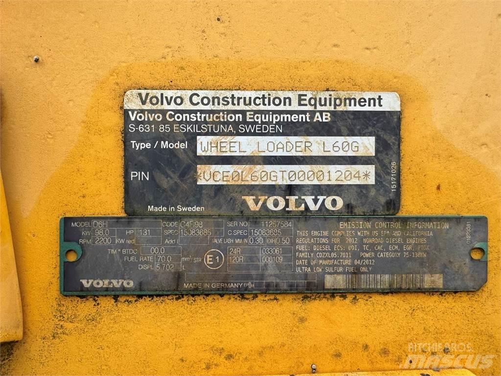 Volvo L60G Φορτωτές με λάστιχα (Τροχοφόροι)