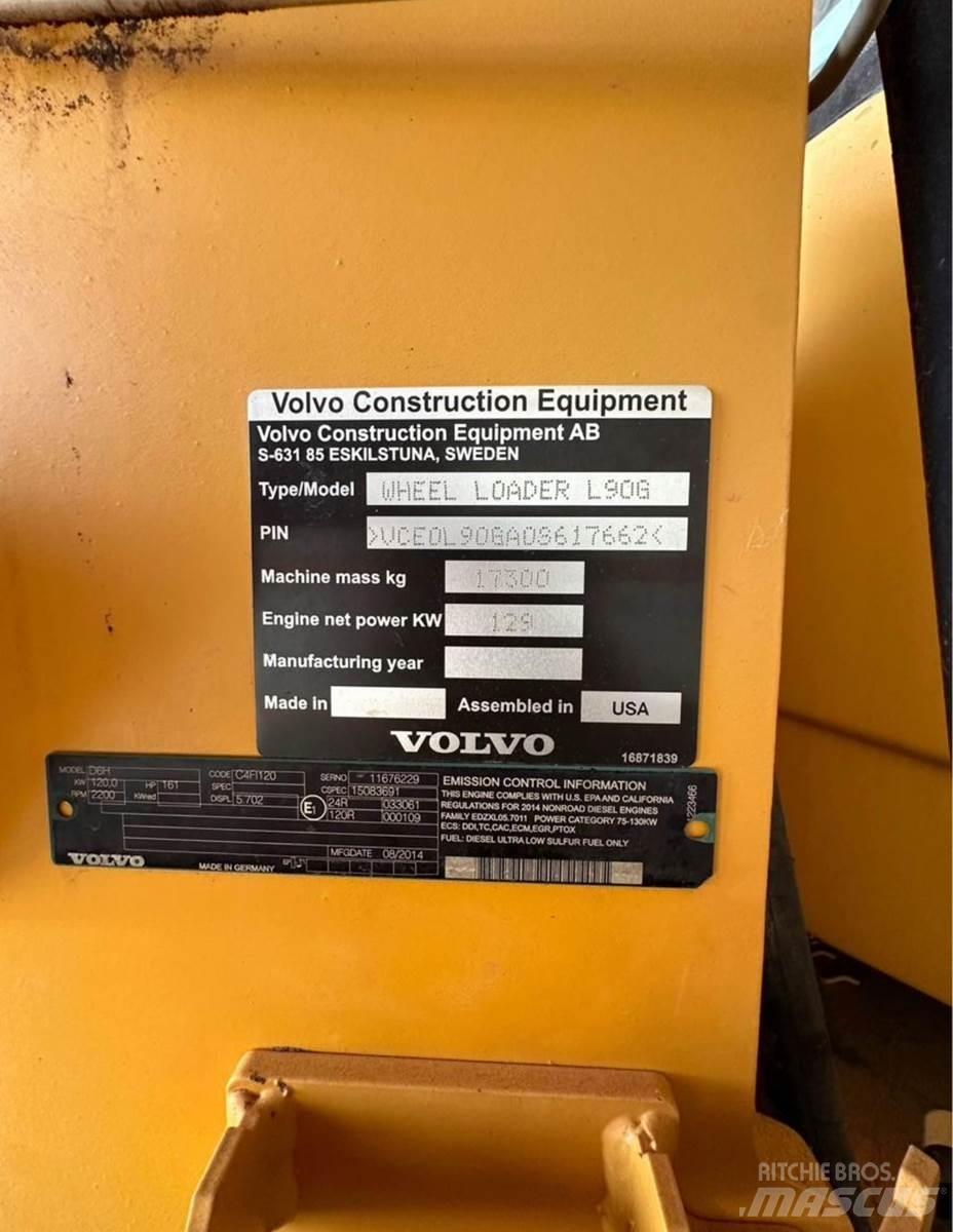 Volvo L90G Φορτωτές με λάστιχα (Τροχοφόροι)