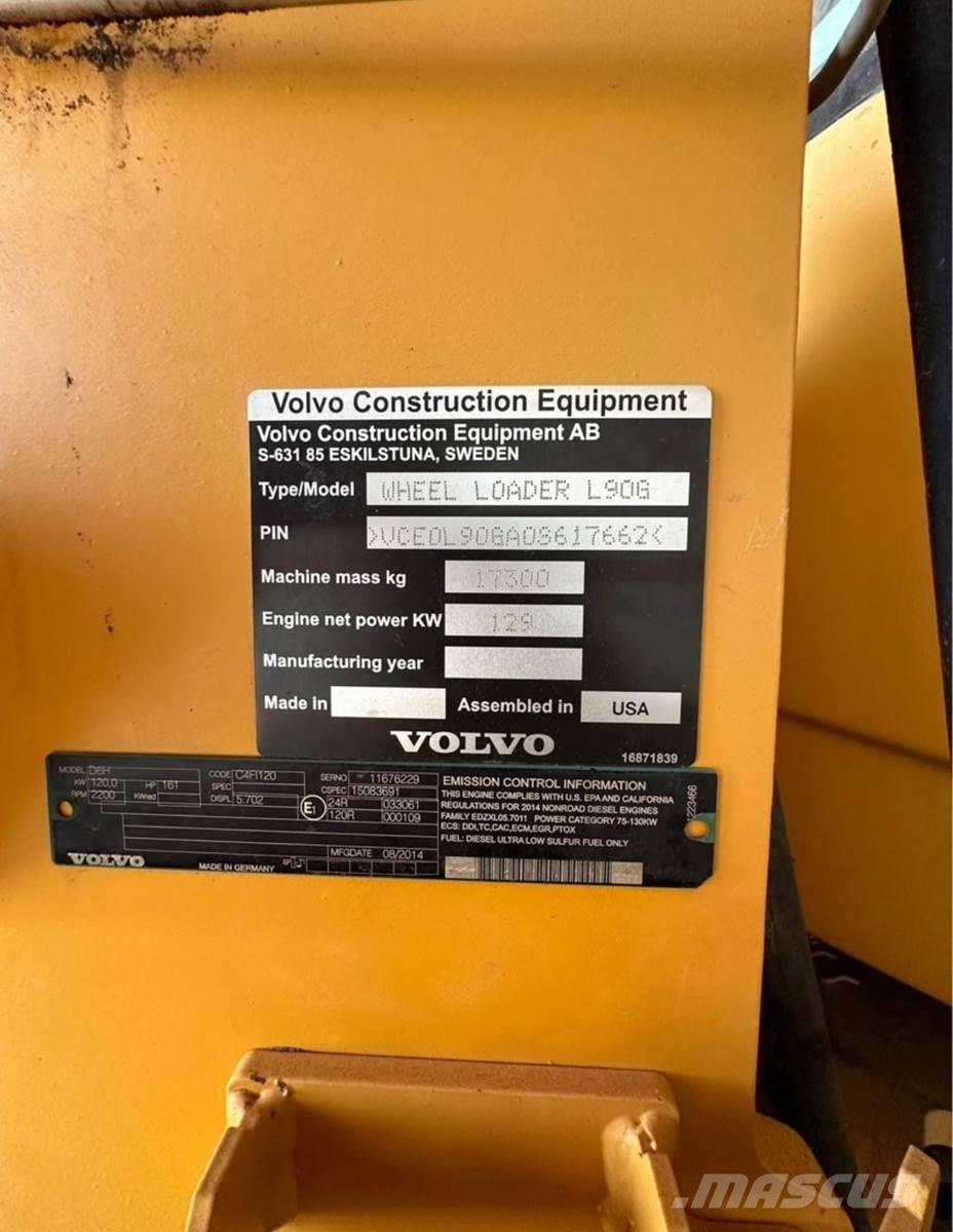 Volvo L90G Φορτωτές με λάστιχα (Τροχοφόροι)