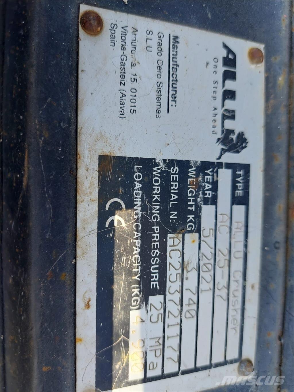 Allu AC 25-37 Κατασκευές - Άλλα