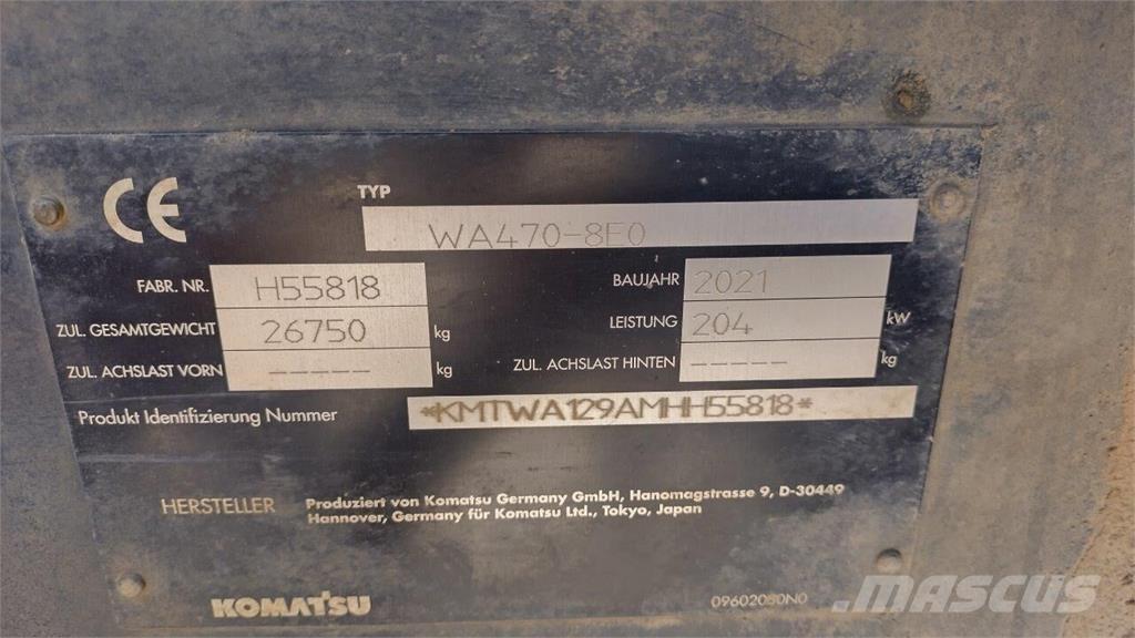 Komatsu WA 470-8 Φορτωτές με λάστιχα (Τροχοφόροι)