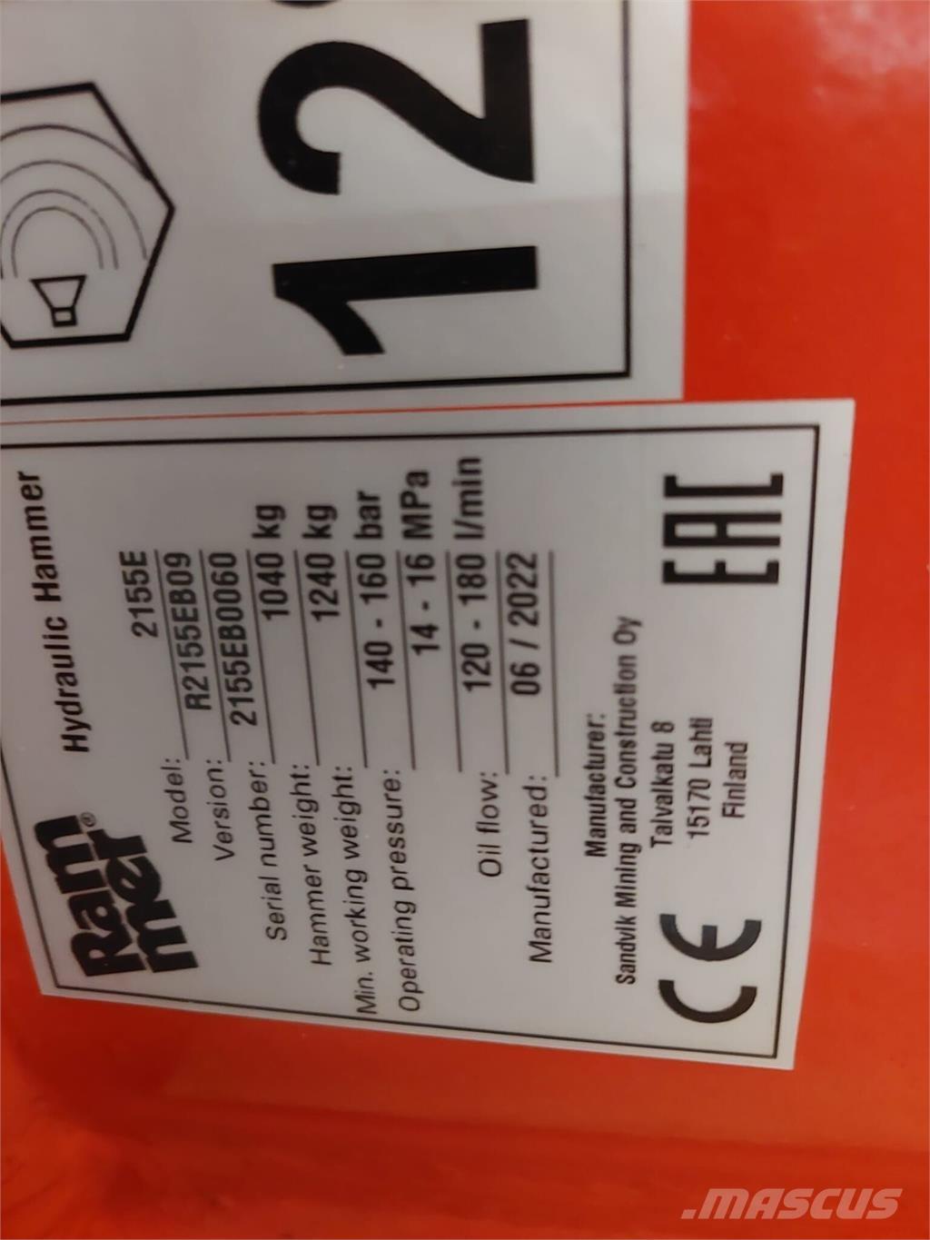 Rammer 2155E Κατασκευές - Άλλα