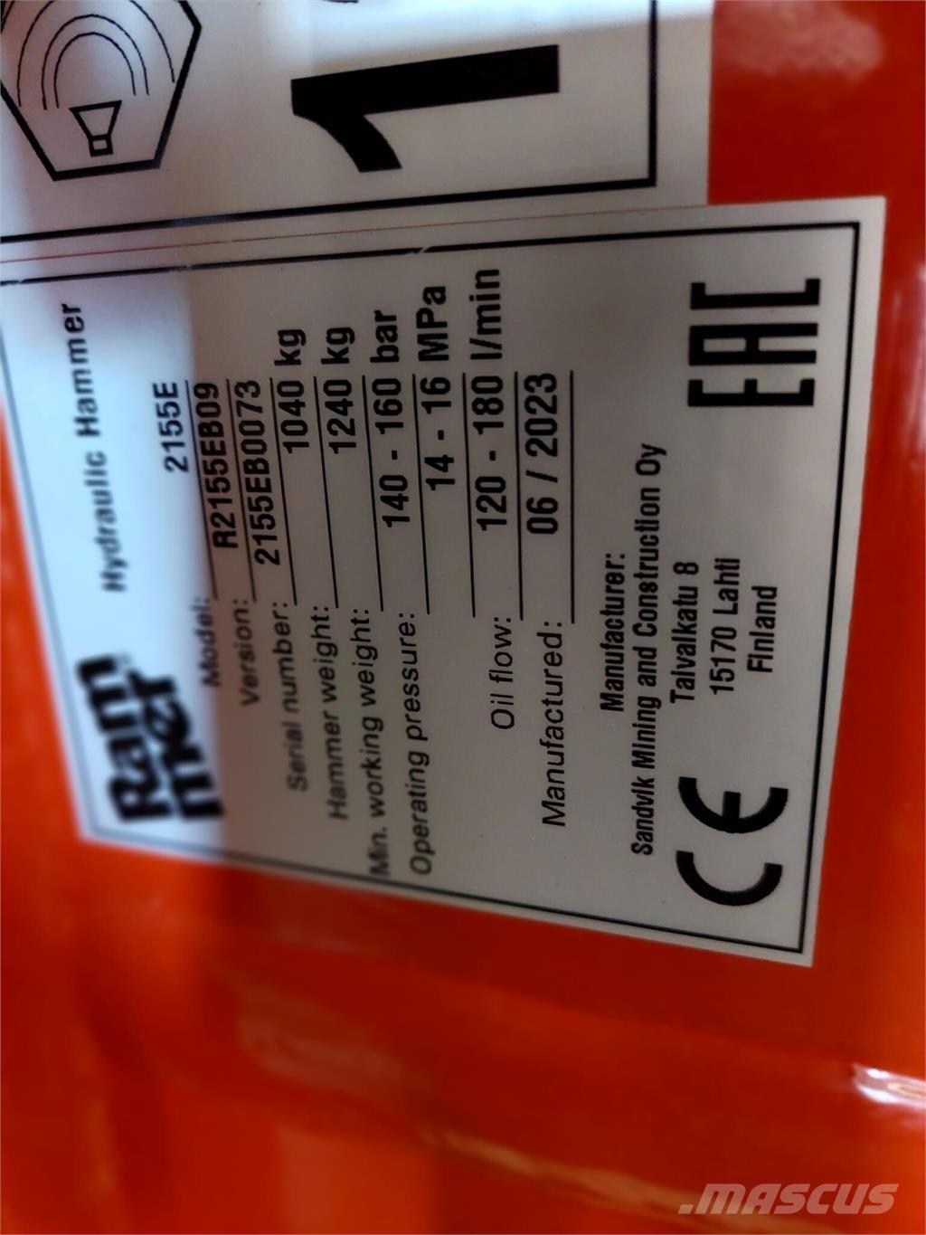 Rammer 2155E Κατασκευές - Άλλα