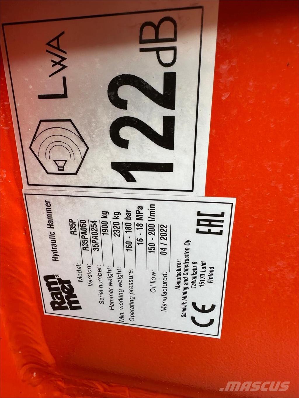 Rammer R35P Κατασκευές - Άλλα