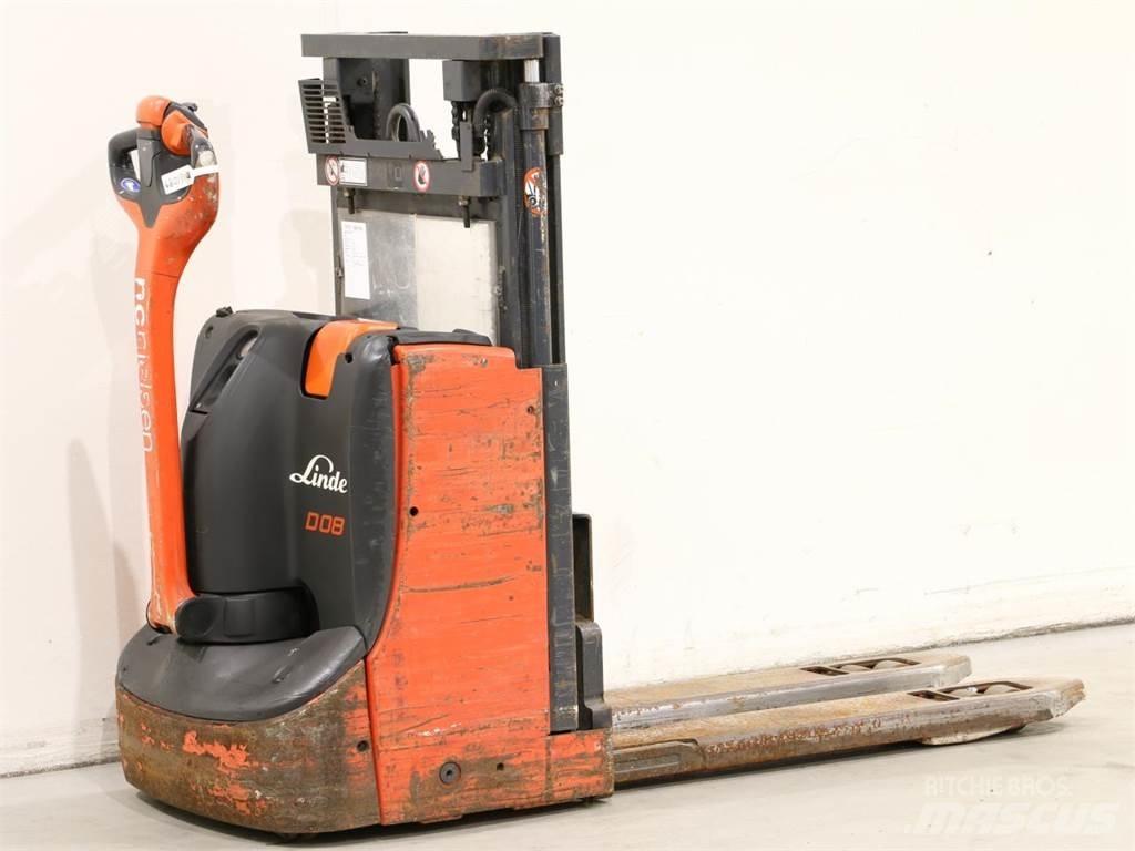 Linde D08/1160-00 Παλετοφόρα πεζού χειριστή με ιστό