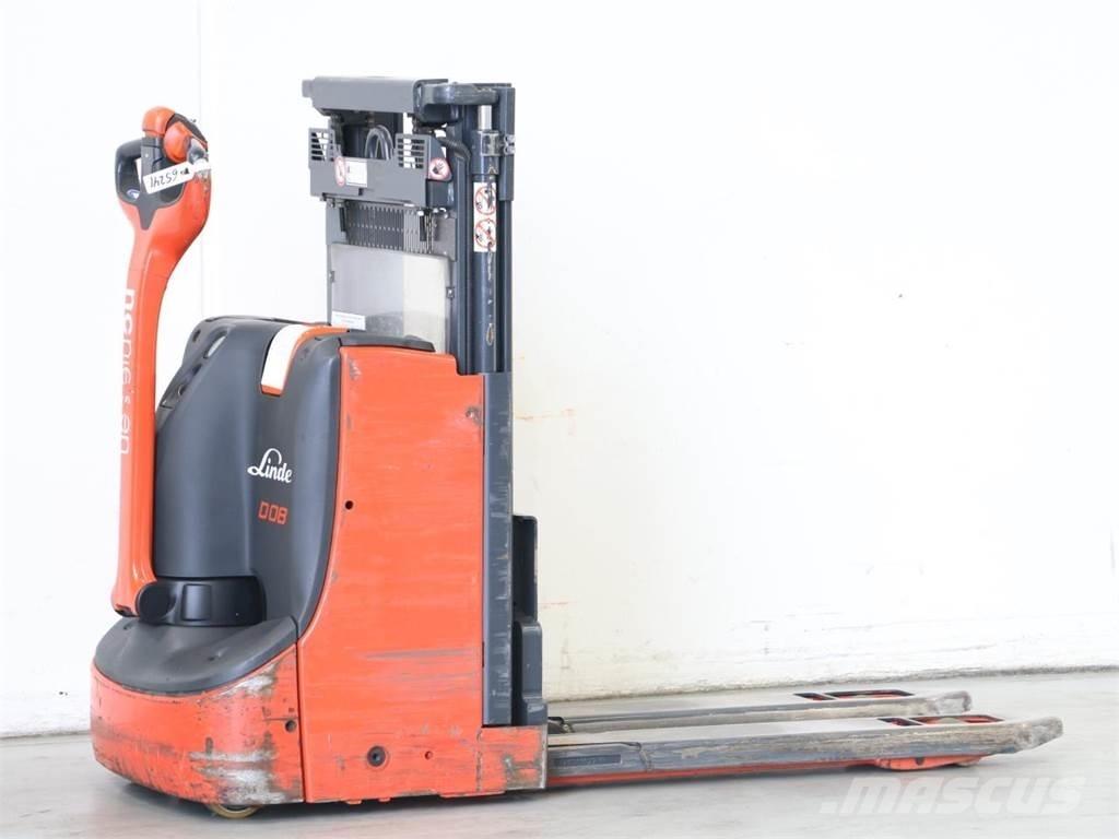 Linde D08/1160-00 Παλετοφόρα πεζού χειριστή με ιστό