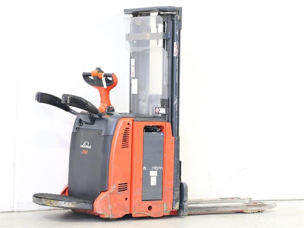 Linde D12AP/133 Παλετοφόρα πεζού χειριστή με ιστό