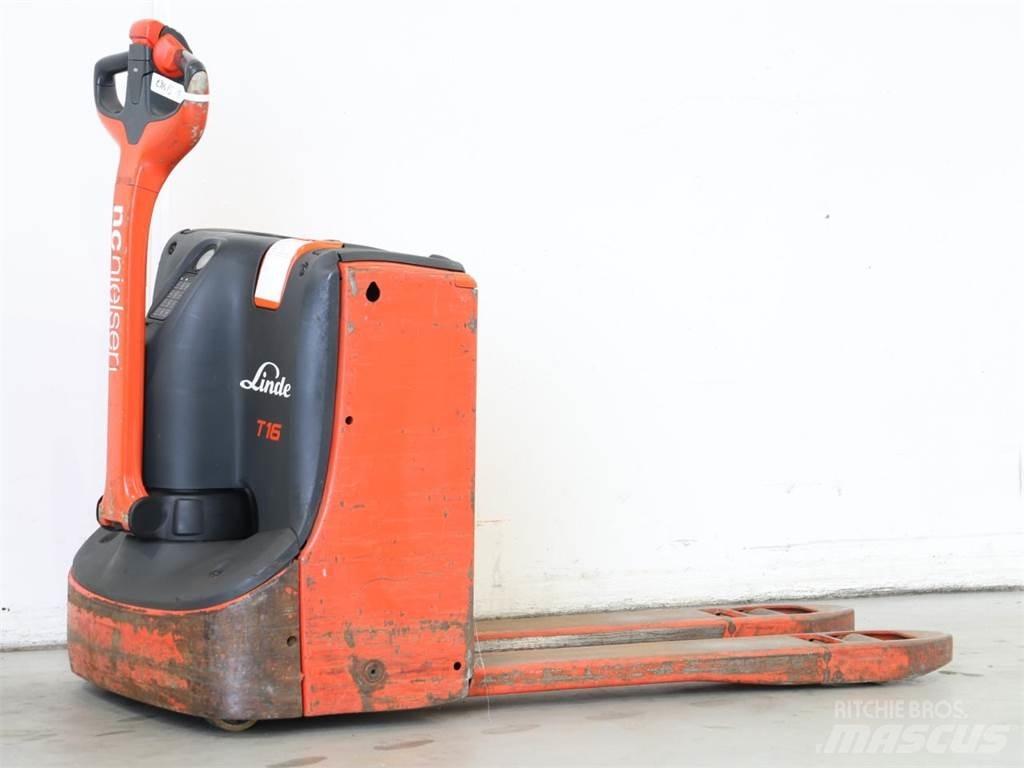 Linde T16/1152 Παλετοφόρα πεζού χειριστή με ιστό