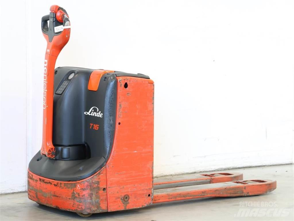 Linde T16/1152-00 Παλετοφόρα πεζού χειριστή με ιστό