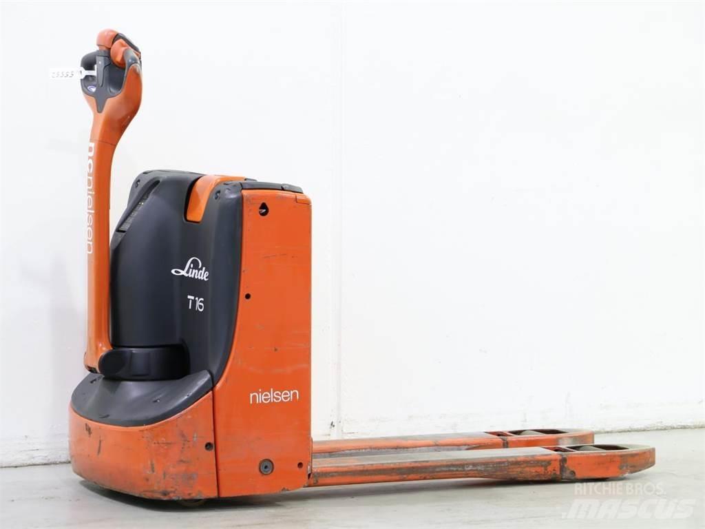 Linde T16/1152-00 Παλετοφόρα πεζού χειριστή με ιστό