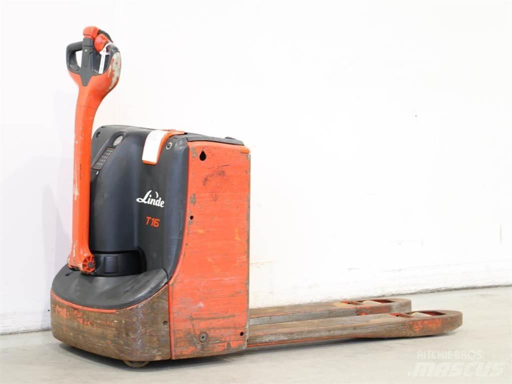 Linde T16/1152-00 Παλετοφόρα πεζού χειριστή με ιστό
