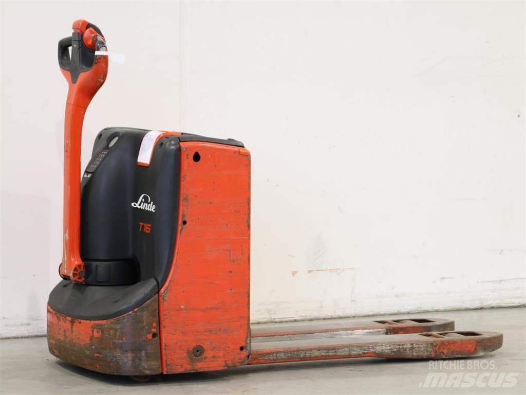 Linde T16/1152-00 Παλετοφόρα πεζού χειριστή με ιστό