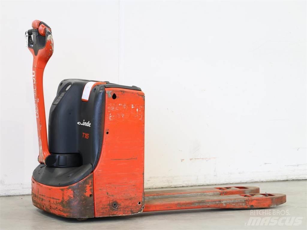 Linde T16/1152-00 Παλετοφόρα πεζού χειριστή με ιστό
