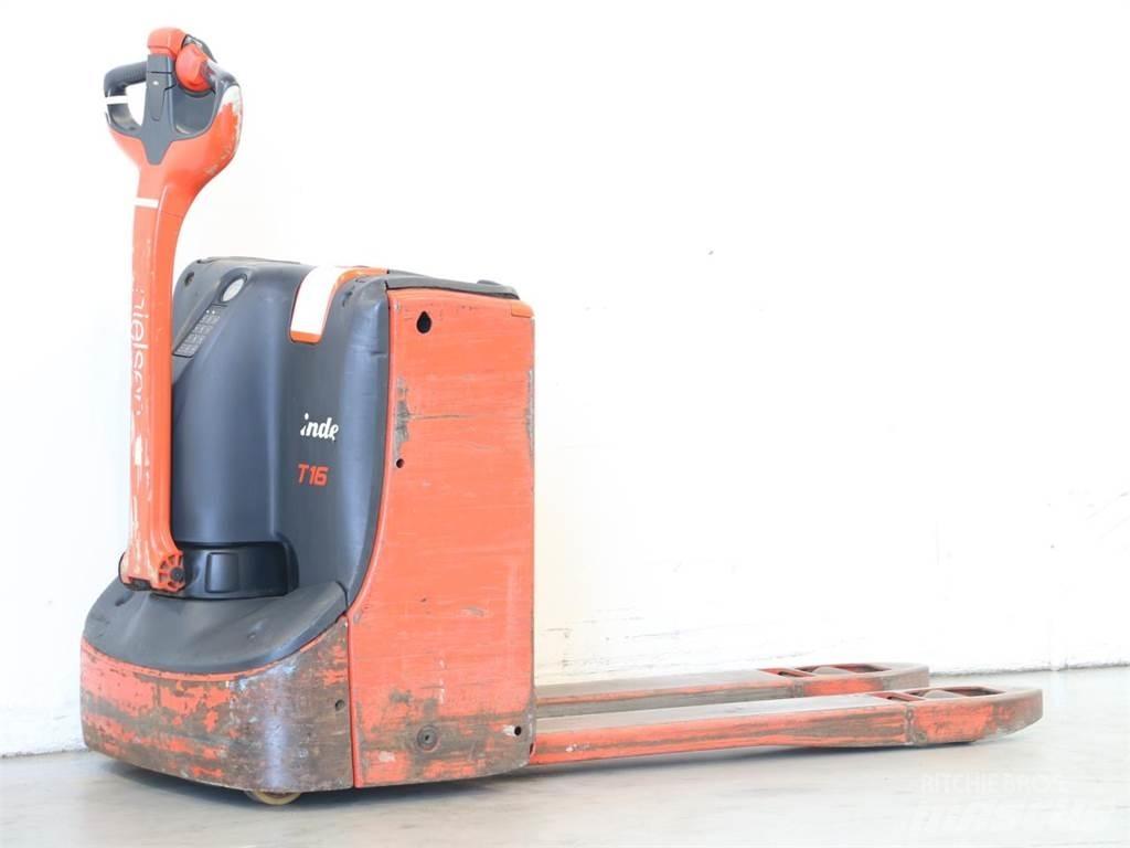 Linde T16/1152-00 Παλετοφόρα πεζού χειριστή με ιστό